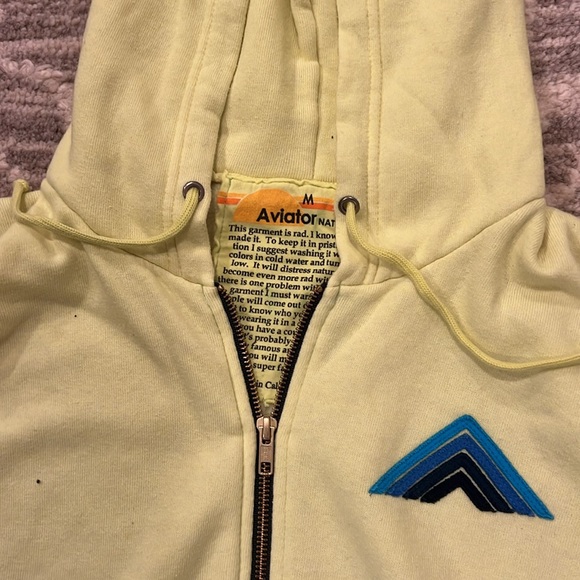 Neon yellow Aviator Nation zip up in perfect condition! - Picture 3 of 5